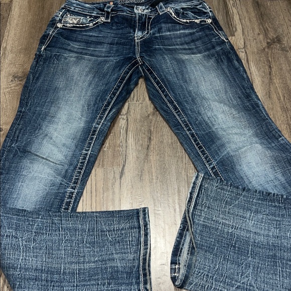 Miss Me Women's Distressed Blue Skinny Jeans Sz 28 - Picture 7 of 12